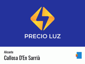 Precio luz hoy horas Callosa D'En Sarrià
