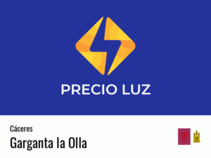 Precio luz hoy horas Garganta la Olla