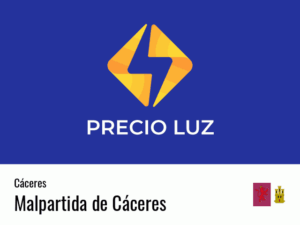 Precio luz hoy horas Malpartida de Cáceres